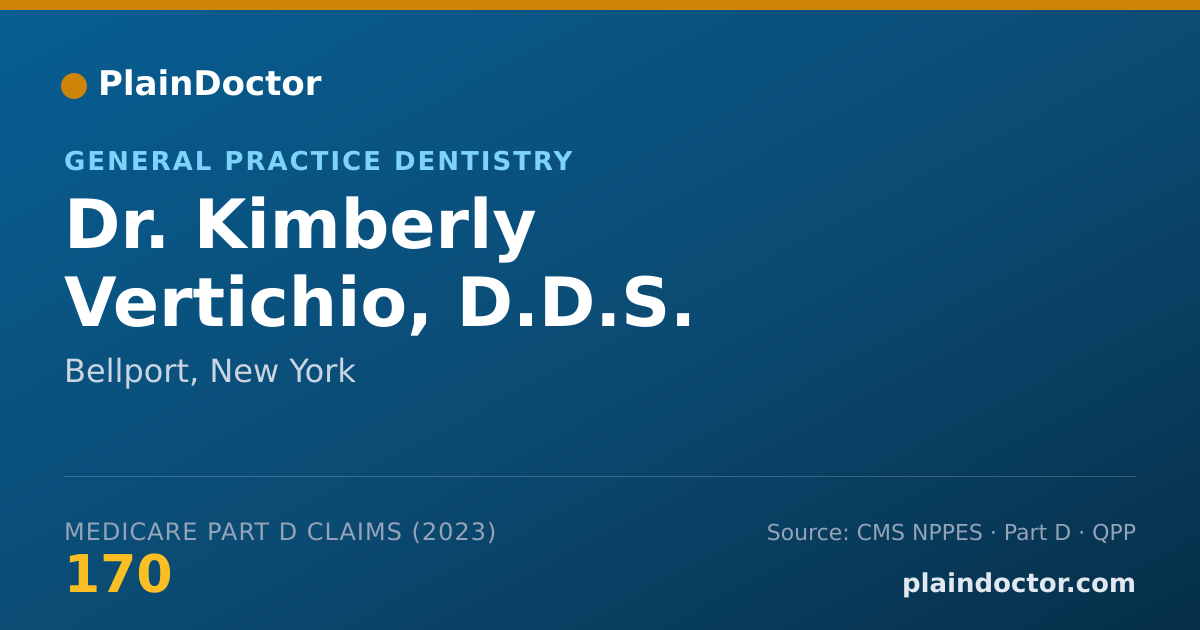 Shareable card for Kimberly Vertichio, D.D.S. - General Practice Dentistry, Bellport, NY