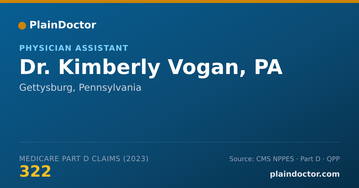 Shareable card for Kimberly Vogan, PA - Physician Assistant, Gettysburg, PA
