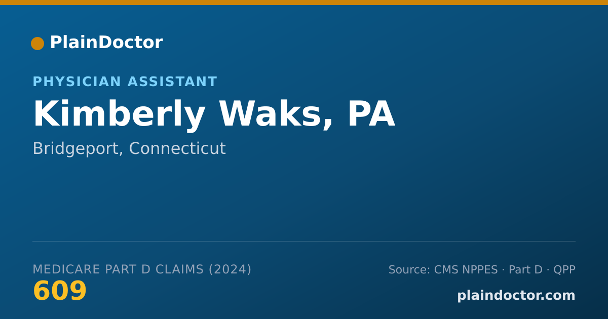Shareable card for Kimberly Waks, PA - Physician Assistant, Bridgeport, CT