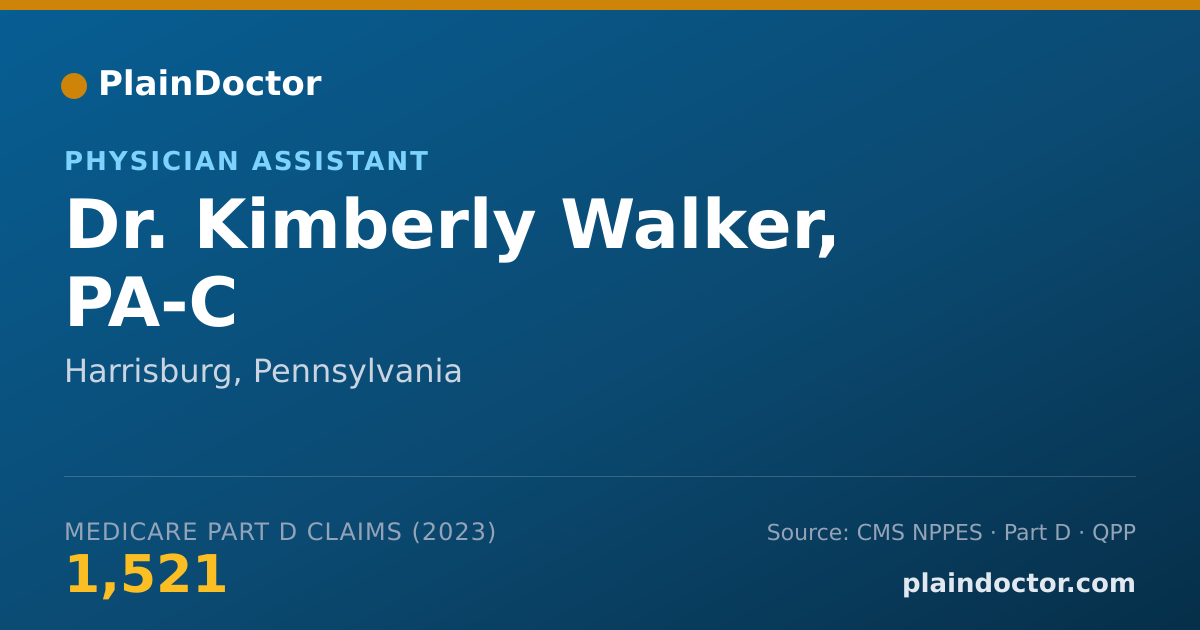 Shareable card for Kimberly Walker, PA-C - Physician Assistant, Harrisburg, PA