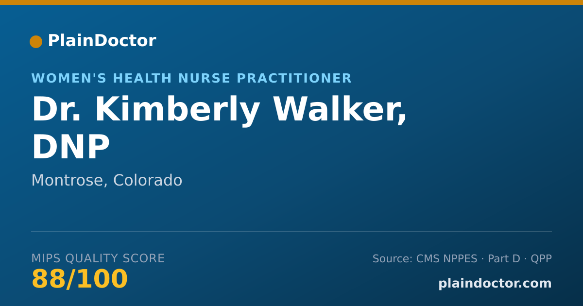 Shareable card for Kimberly Walker, DNP - Women's Health Nurse Practitioner, Montrose, CO