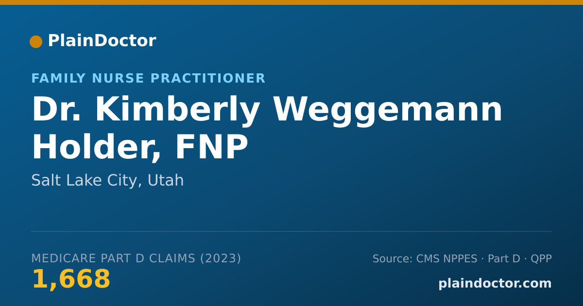 Shareable card for Kimberly Weggemann Holder, FNP - Family Nurse Practitioner, Salt Lake City, UT