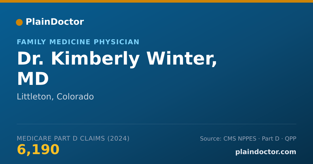 Shareable card for Kimberly Winter, MD - Family Medicine Physician, Littleton, CO