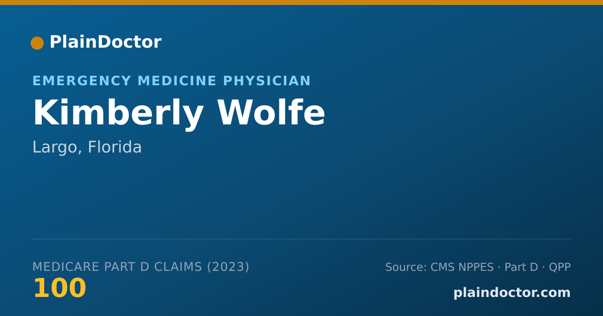Shareable card for Kimberly Wolfe - Emergency Medicine Physician, Largo, FL