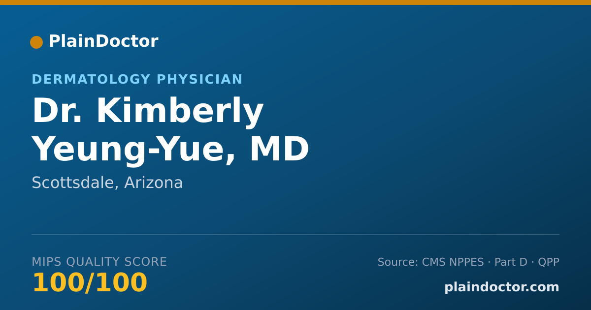 Shareable card for Kimberly Yeung-Yue, MD - Dermatology Physician, Scottsdale, AZ