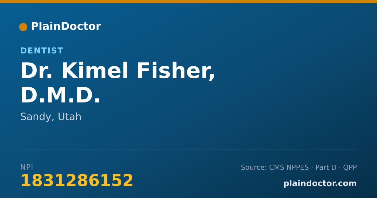 Shareable card for Kimel Fisher, D.M.D. - Dentist, Sandy, UT