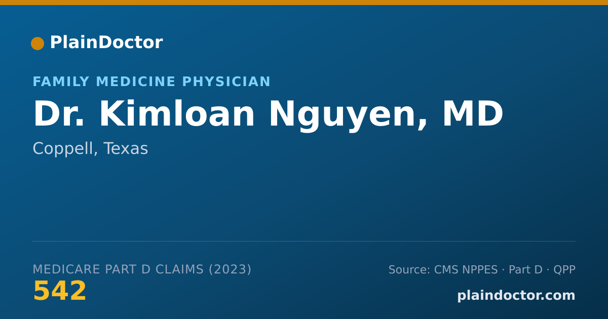 Shareable card for Kimloan Nguyen, MD - Family Medicine Physician, Coppell, TX