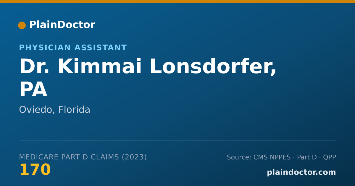 Shareable card for Kimmai Lonsdorfer, PA - Physician Assistant, Oviedo, FL