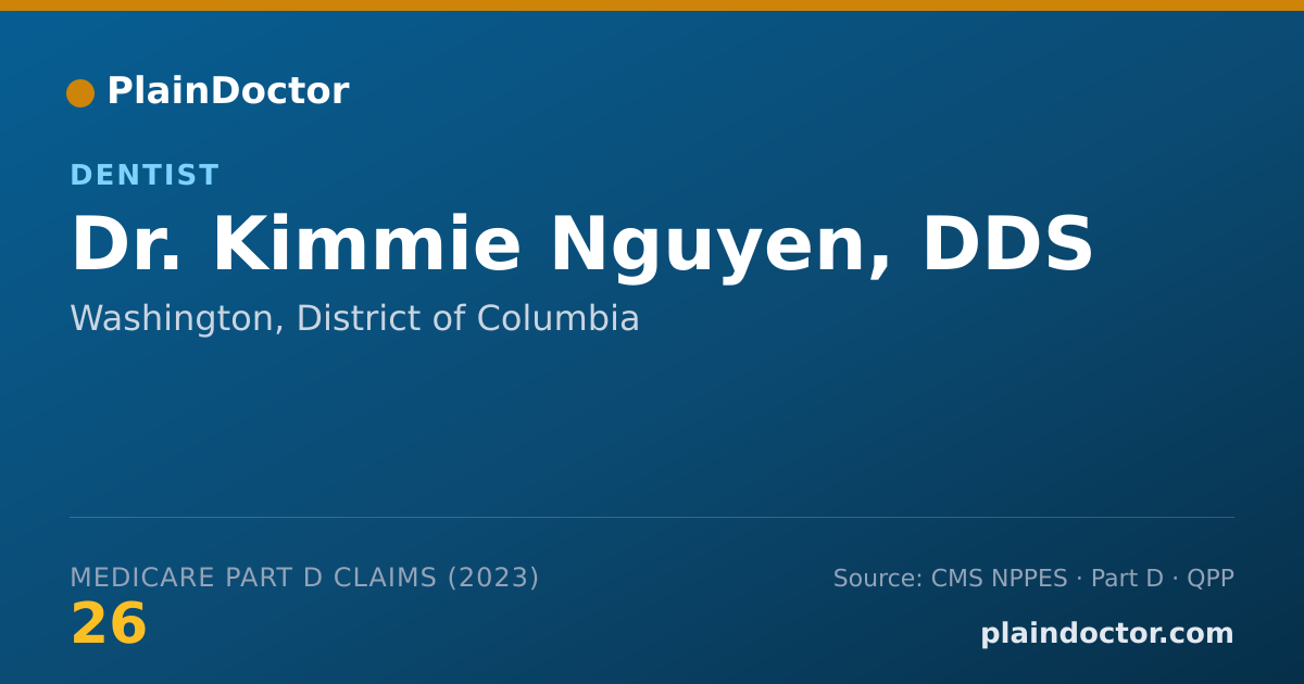 Shareable card for Kimmie Nguyen, DDS - Dentist, Washington, DC