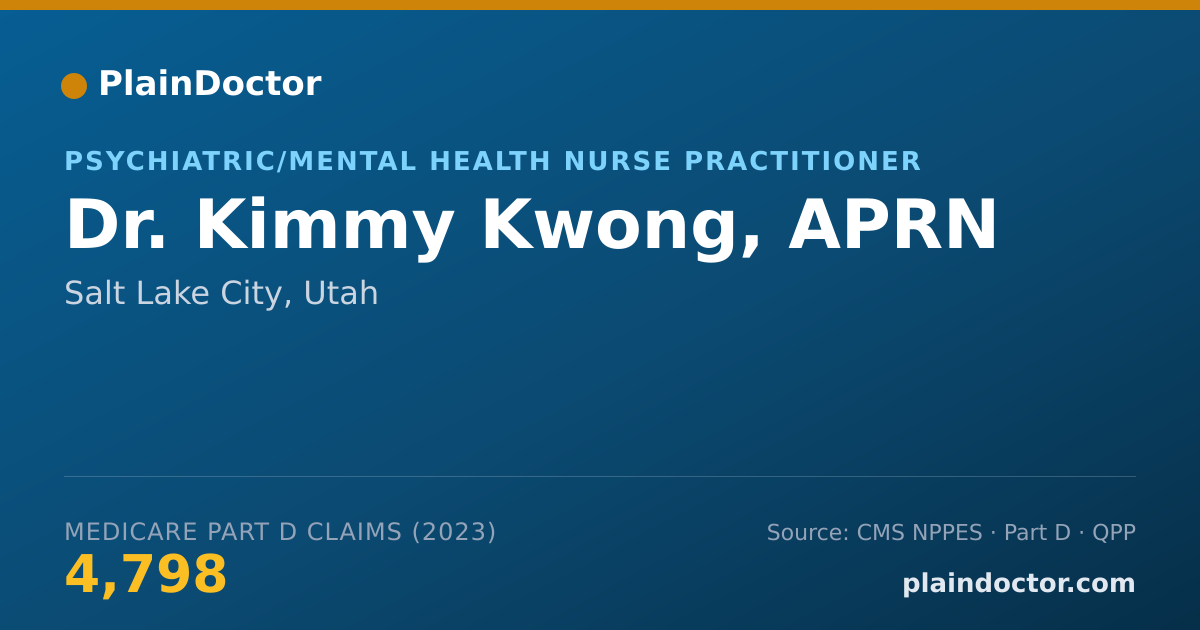 Shareable card for Kimmy Kwong, APRN - Psychiatric/Mental Health Nurse Practitioner, Salt Lake City, UT