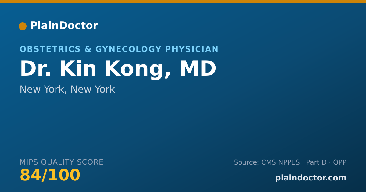 Shareable card for Kin Kong, MD - Obstetrics & Gynecology Physician, New York, NY