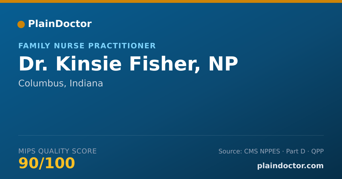 Shareable card for Kinsie Fisher, NP - Family Nurse Practitioner, Columbus, IN