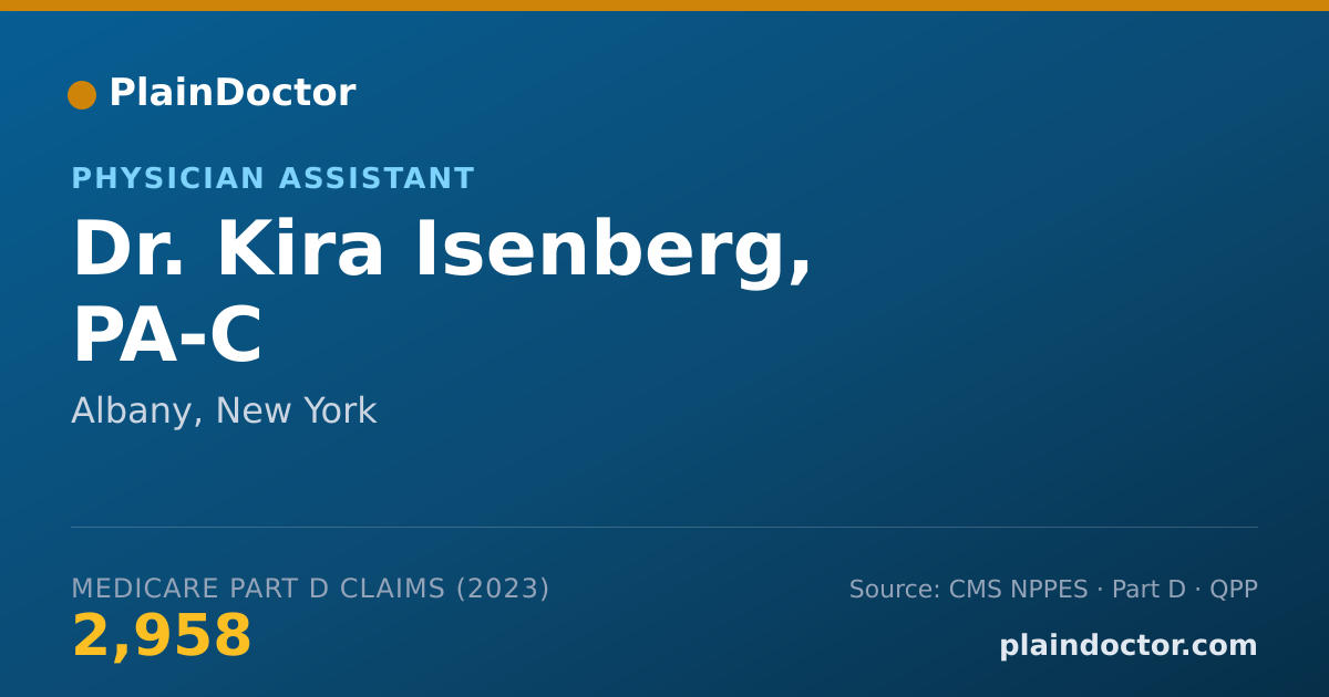 Shareable card for Kira Isenberg, PA-C - Physician Assistant, Albany, NY