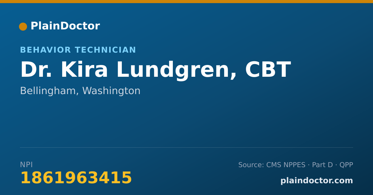 Shareable card for Kira Lundgren, CBT - Behavior Technician, Bellingham, WA