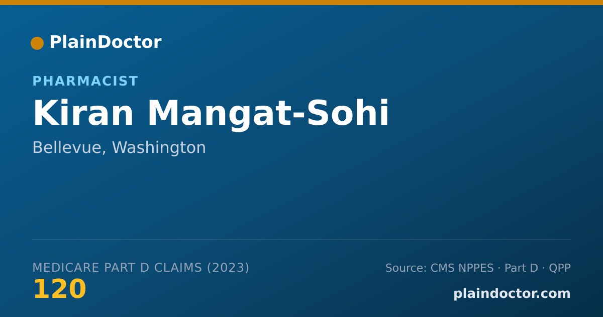 Shareable card for Kiran Mangat-Sohi - Pharmacist, Bellevue, WA