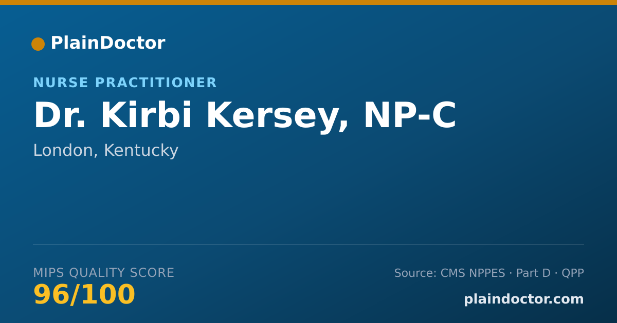 Shareable card for Kirbi Kersey, NP-C - Nurse Practitioner, London, KY