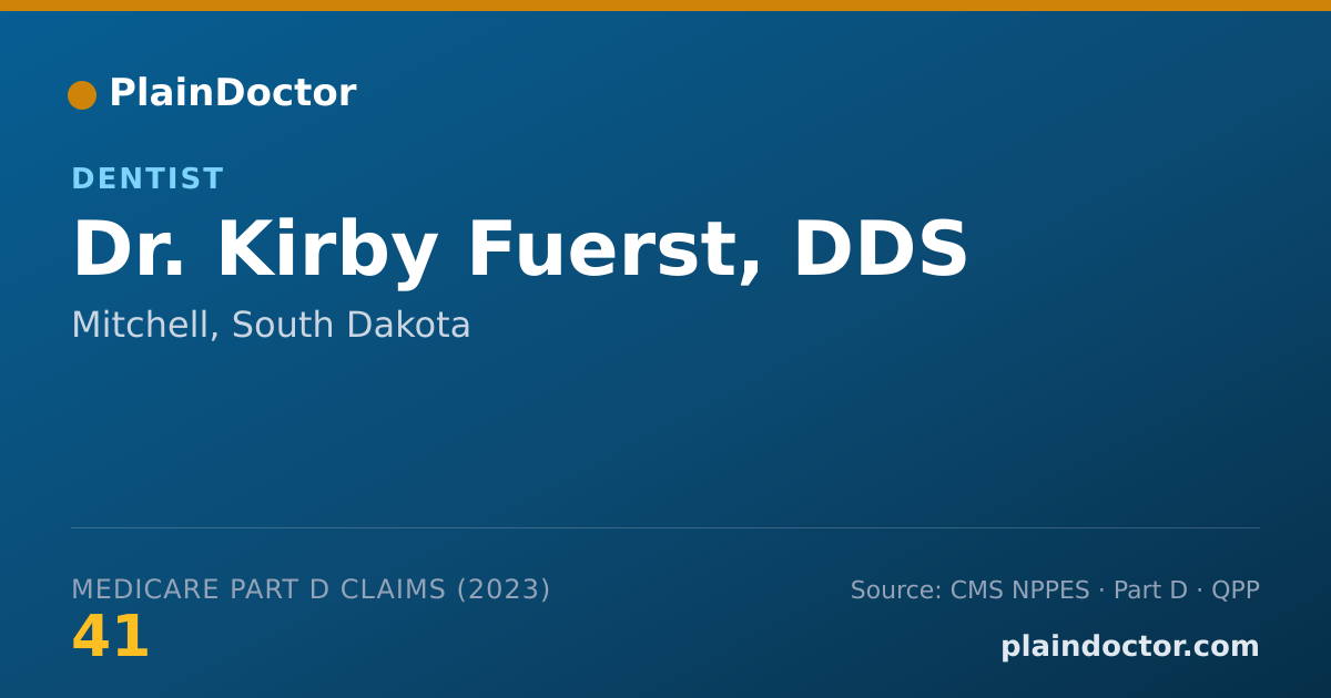 Shareable card for Kirby Fuerst, DDS - Dentist, Mitchell, SD