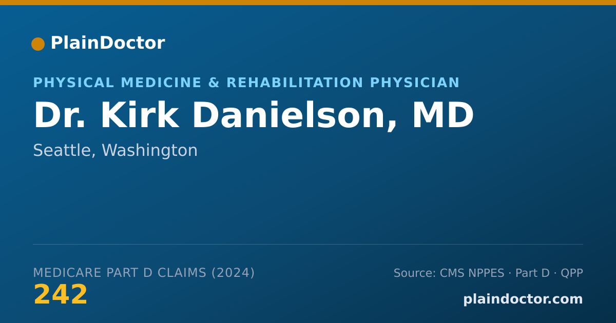 Shareable card for Kirk Danielson, MD - Physical Medicine & Rehabilitation Physician, Seattle, WA