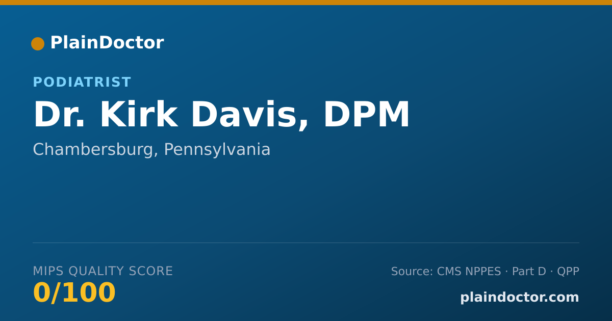 Shareable card for Kirk Davis, DPM - Podiatrist, Chambersburg, PA