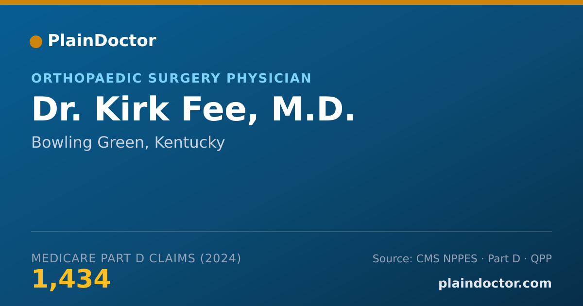 Shareable card for Kirk Fee, M.D. - Orthopaedic Surgery Physician, Bowling Green, KY
