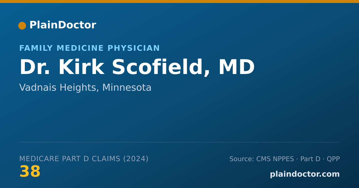 Shareable card for Kirk Scofield, MD - Family Medicine Physician, Vadnais Heights, MN