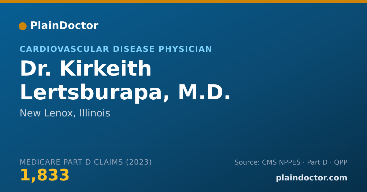 Shareable card for Kirkeith Lertsburapa, M.D. - Cardiovascular Disease Physician, New Lenox, IL