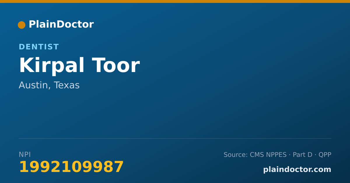 Shareable card for Kirpal Toor - Specialist, Austin, TX