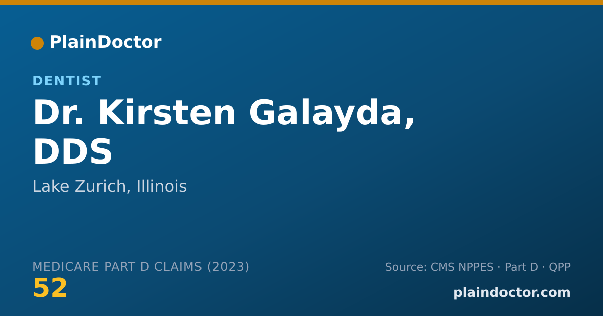 Shareable card for Kirsten Galayda, DDS - Dentist, Lake Zurich, IL