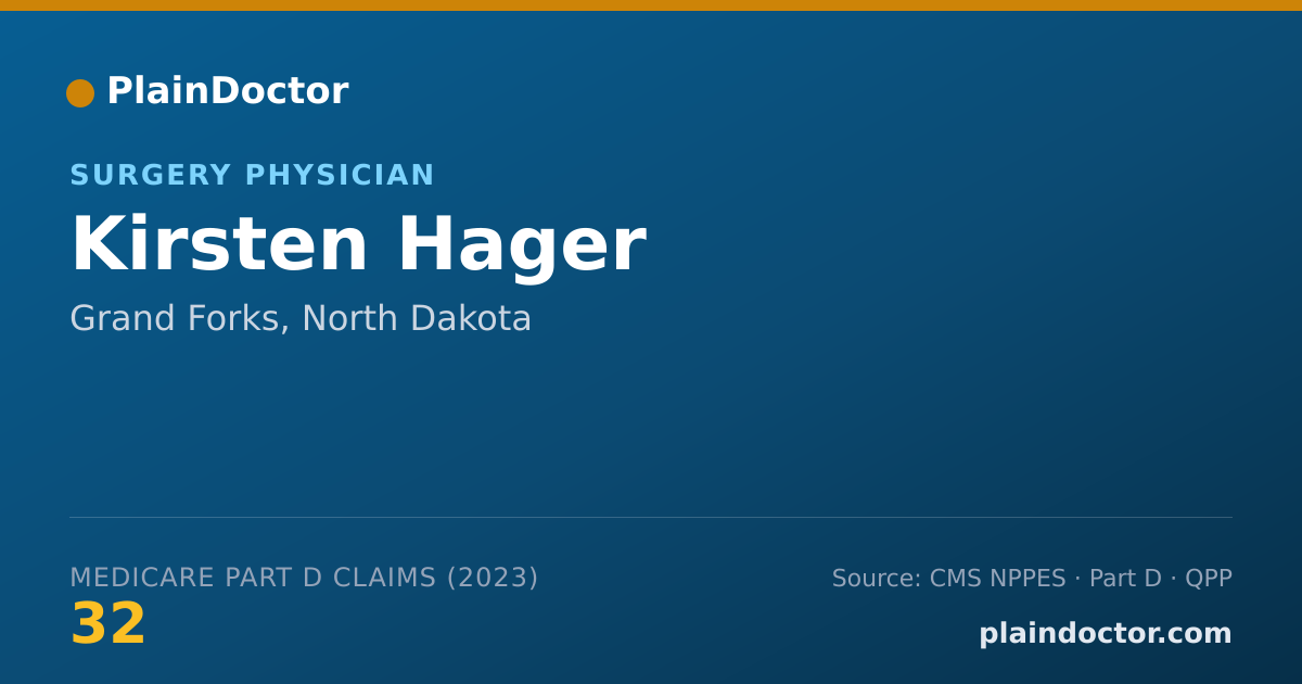 Shareable card for Kirsten Hager - Surgery Physician, Grand Forks, ND