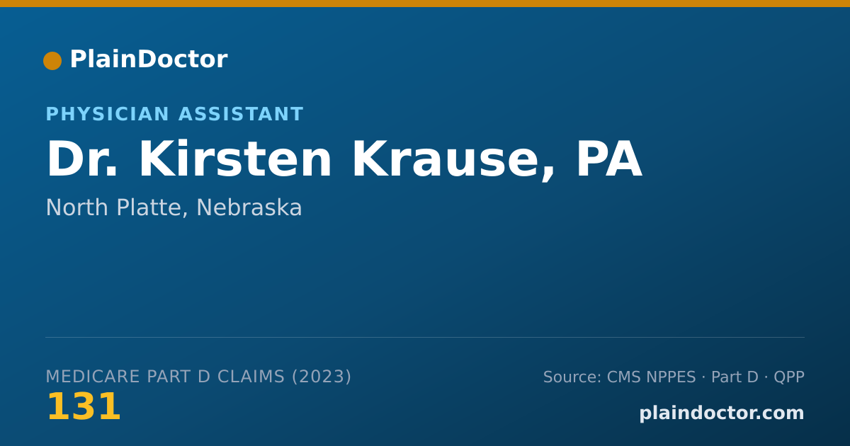 Shareable card for Kirsten Krause, PA - Physician Assistant, North Platte, NE