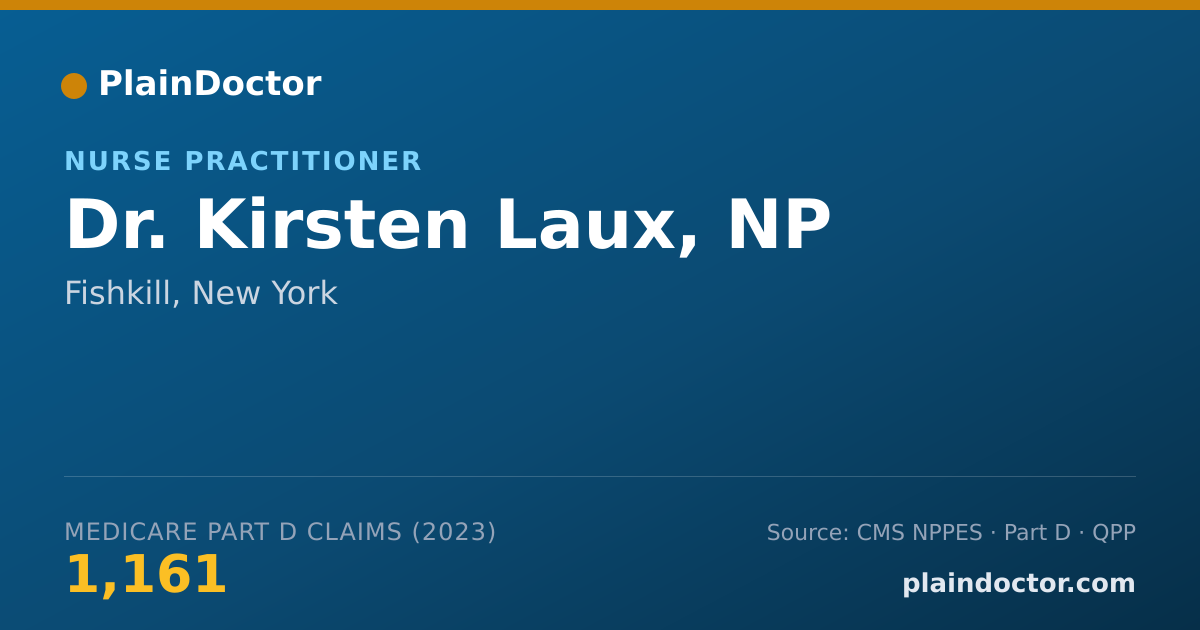 Shareable card for Kirsten Laux, NP - Nurse Practitioner, Fishkill, NY