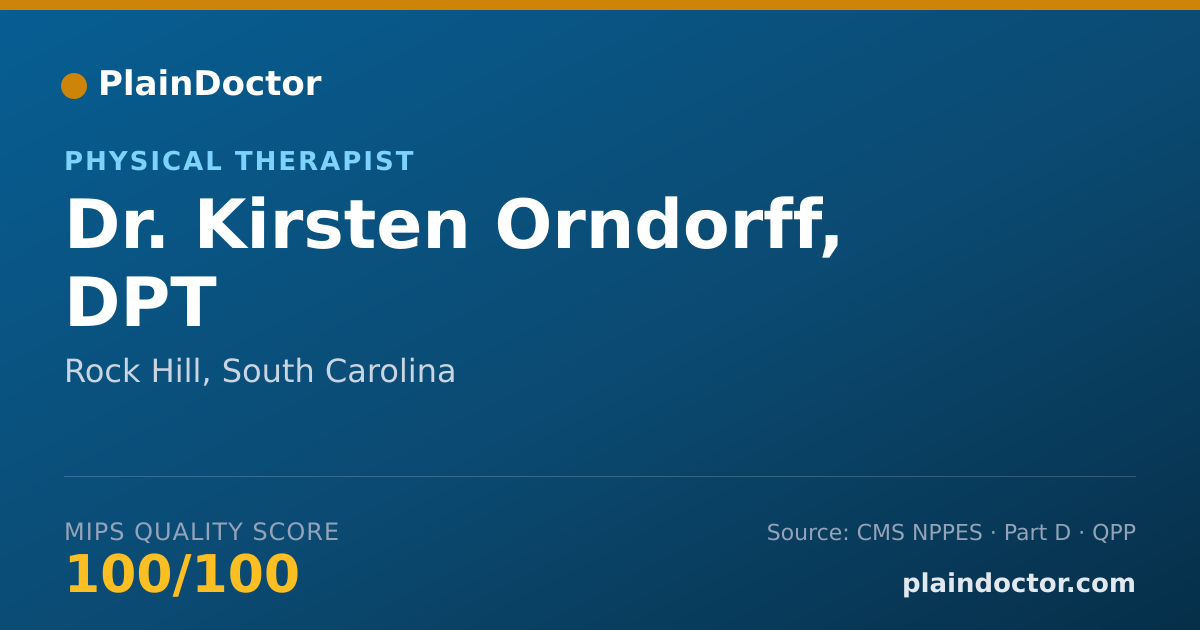 Shareable card for Kirsten Orndorff, DPT - Physical Therapist, Rock Hill, SC
