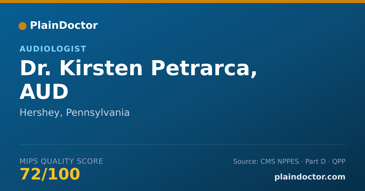 Shareable card for Kirsten Petrarca, AUD - Audiologist, Hershey, PA