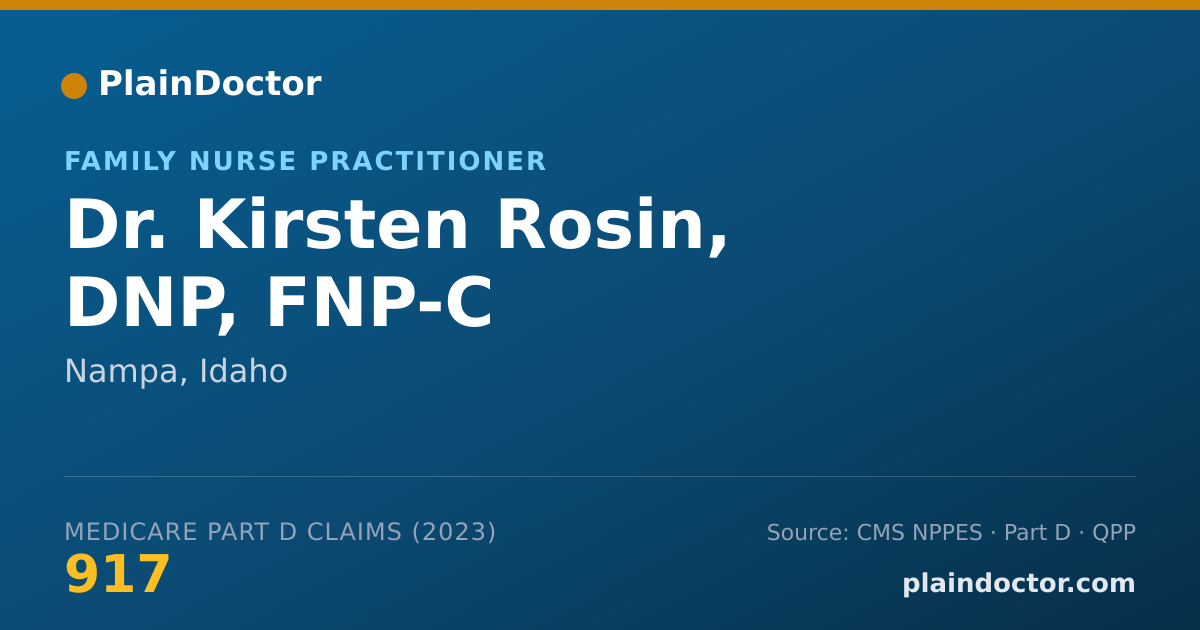 Shareable card for Kirsten Rosin, DNP, FNP-C - Family Nurse Practitioner, Nampa, ID