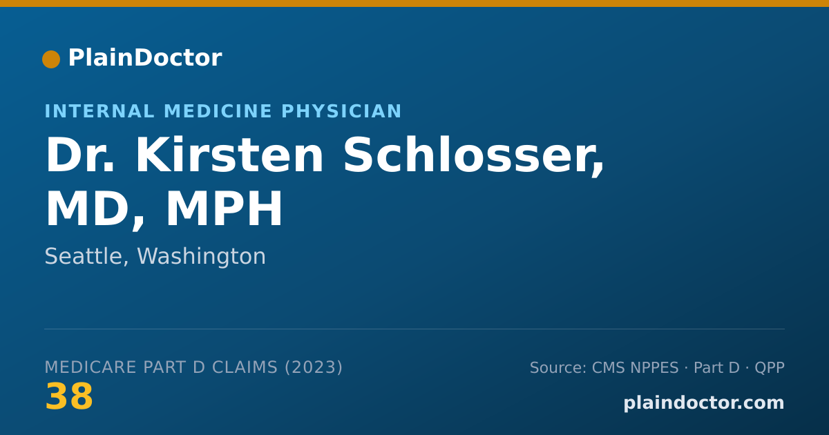 Shareable card for Kirsten Schlosser, MD, MPH - Internal Medicine Physician, Seattle, WA