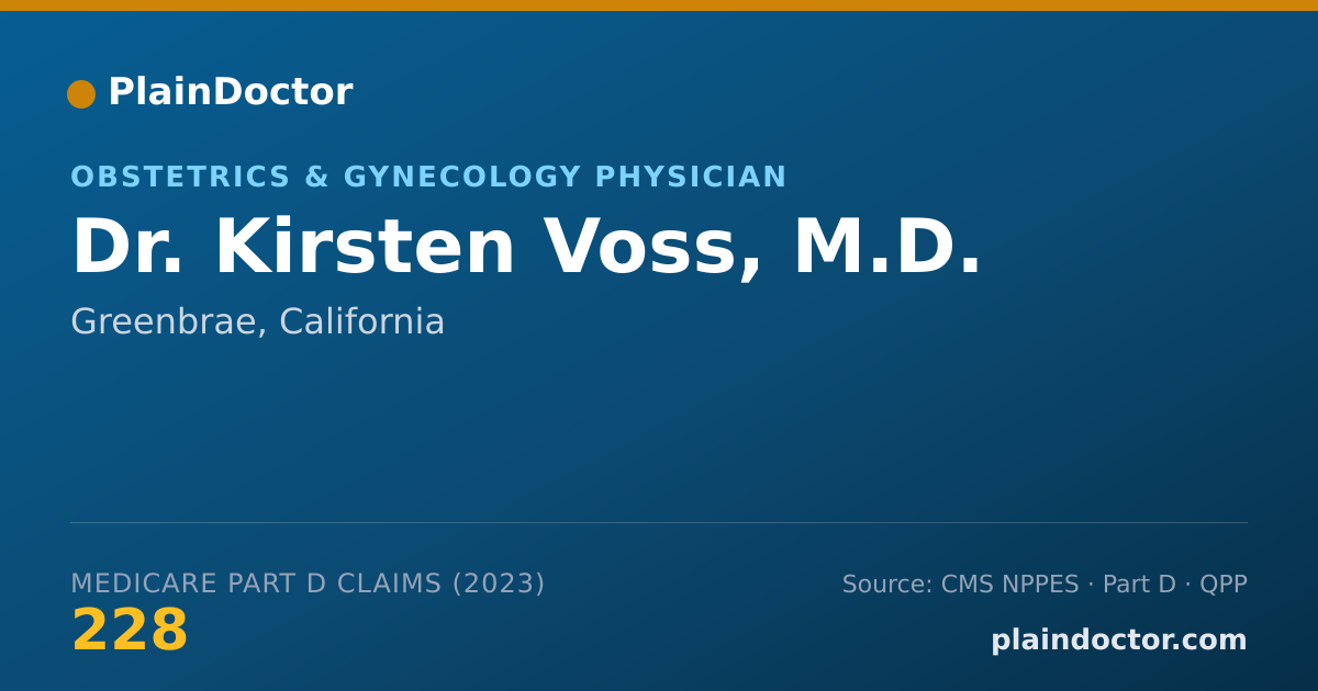 Shareable card for Kirsten Voss, M.D. - Obstetrics & Gynecology Physician, Greenbrae, CA