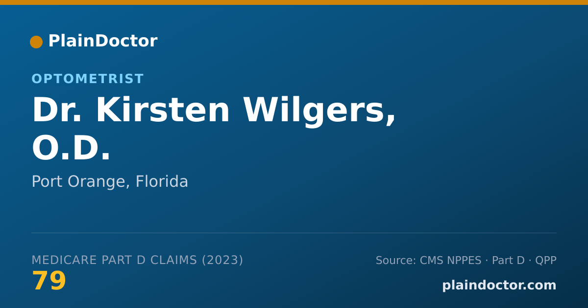 Shareable card for Kirsten Wilgers, O.D. - Optometrist, Port Orange, FL