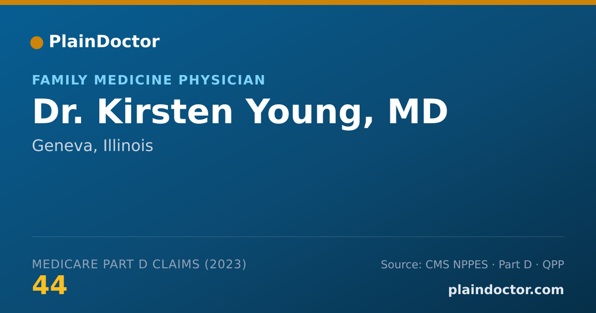 Shareable card for Kirsten Young, MD - Family Medicine Physician, Geneva, IL