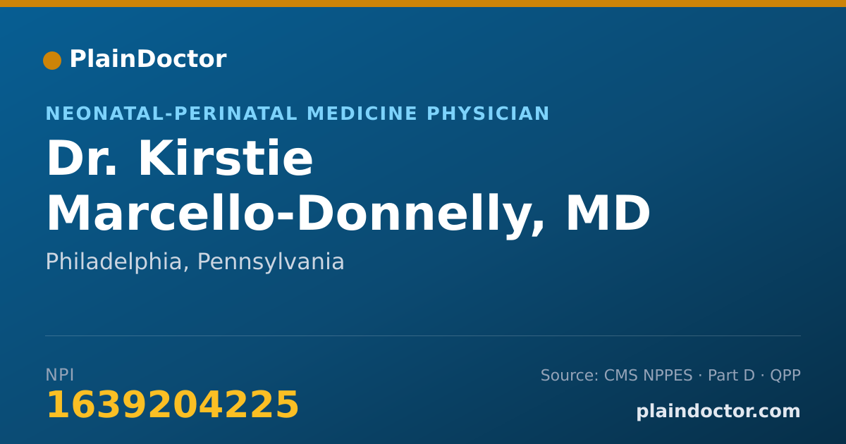Shareable card for Kirstie Marcello-Donnelly, MD - Neonatal-Perinatal Medicine Physician, Philadelphia, PA