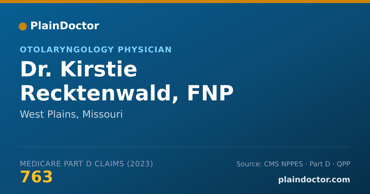 Shareable card for Kirstie Recktenwald, FNP - Otolaryngology Physician, West Plains, MO