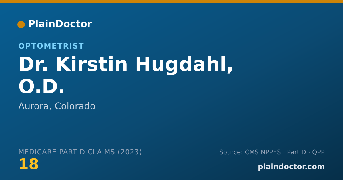 Shareable card for Kirstin Hugdahl, O.D. - Optometrist, Aurora, CO