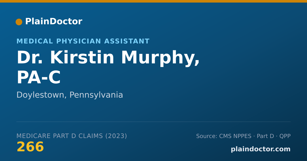 Shareable card for Kirstin Murphy, PA-C - Medical Physician Assistant, Doylestown, PA