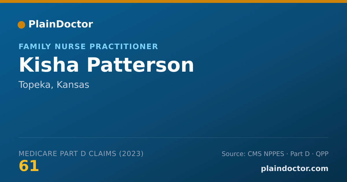 Shareable card for Kisha Patterson - Family Nurse Practitioner, Topeka, KS