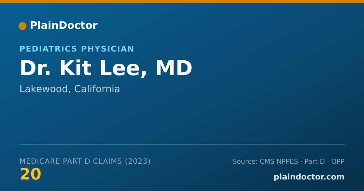 Shareable card for Kit Lee, MD - Pediatrics Physician, Lakewood, CA
