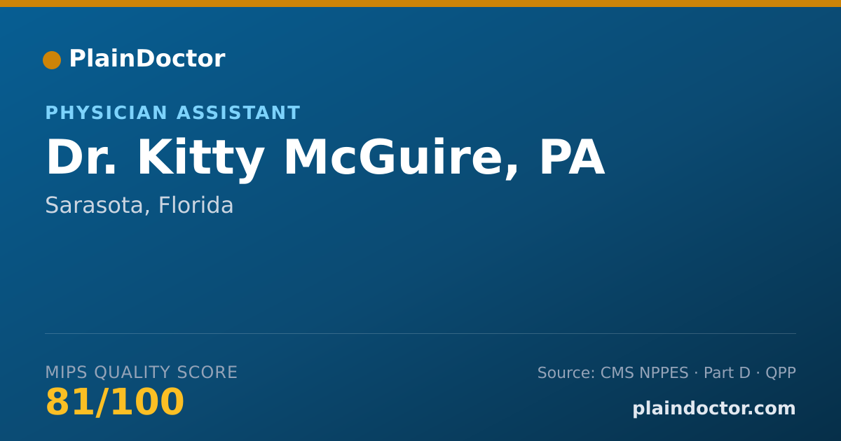 Shareable card for Kitty McGuire, PA - Physician Assistant, Sarasota, FL