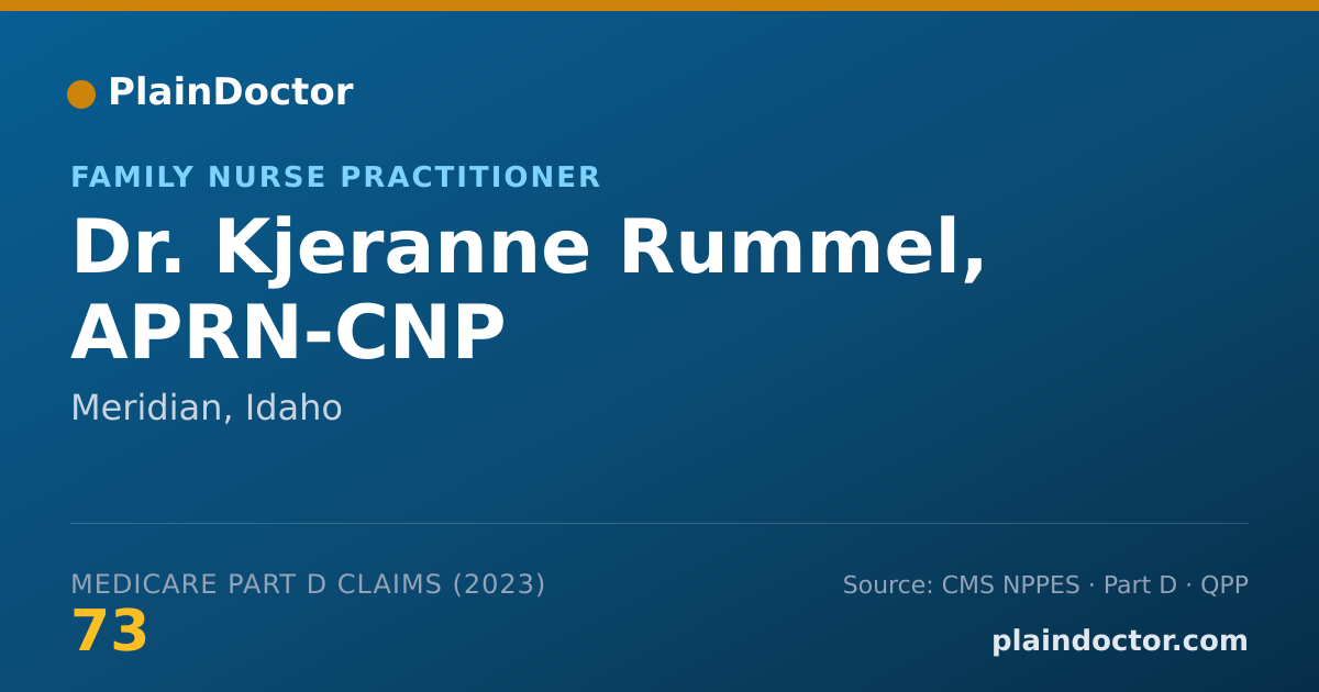 Shareable card for Kjeranne Rummel, APRN-CNP - Family Nurse Practitioner, Meridian, ID