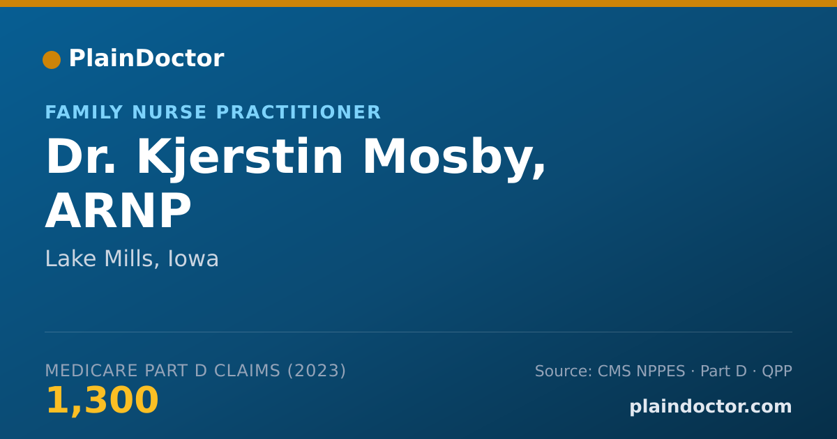 Shareable card for Kjerstin Mosby, ARNP - Family Nurse Practitioner, Lake Mills, IA