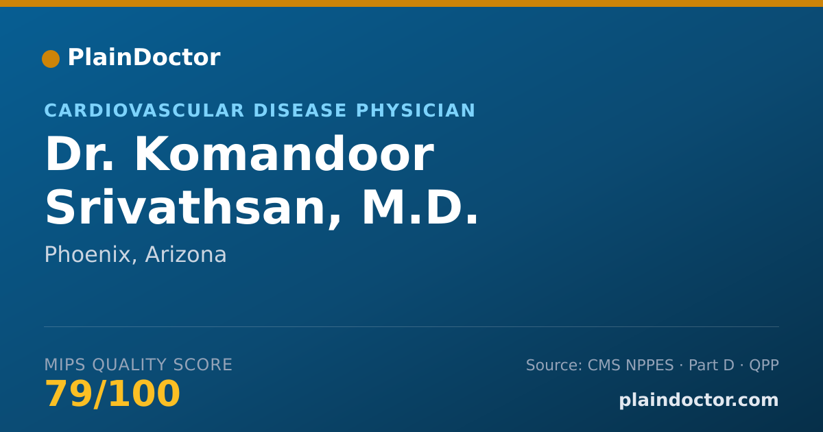 Shareable card for Komandoor Srivathsan, M.D. - Cardiovascular Disease Physician, Phoenix, AZ