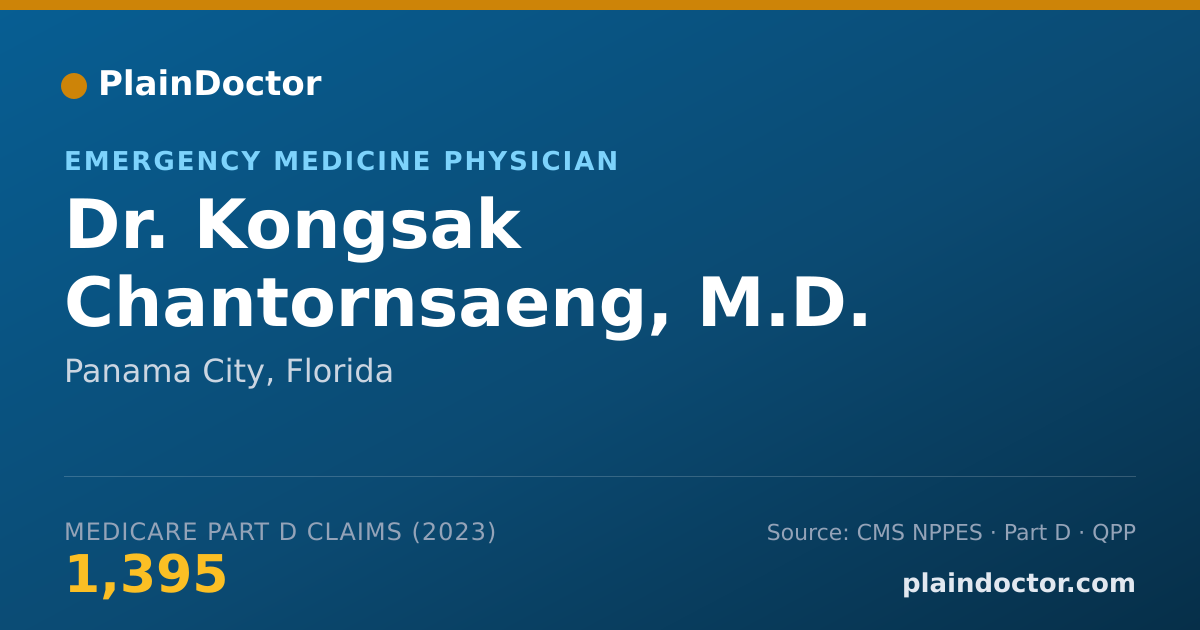 Shareable card for Kongsak Chantornsaeng, M.D. - Emergency Medicine Physician, Panama City, FL