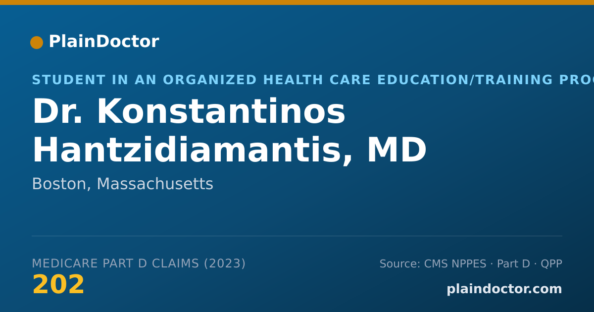 Shareable card for Konstantinos Hantzidiamantis, MD - Student in an Organized Health Care Education/Training Program, Boston, MA
